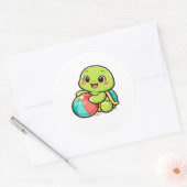 Strandbal Spel Ronde Sticker (Envelop)