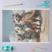 strandbandieten stinkdier, wasbeer, vos decoupage tissuepapier (Craft)