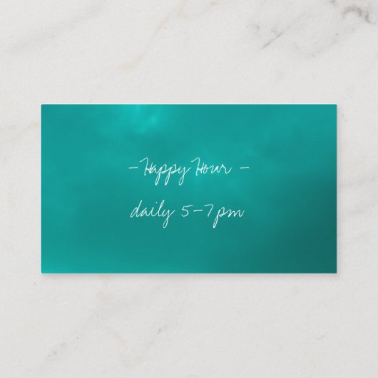 Strandbar tropische barman visitekaartjes (Achterkant)