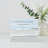 Strandbegrafenis Aanwezigheid Deel een Memory Kaar (Staand voorkant)