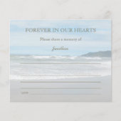 Strandbegrafenis Aanwezigheid Deel een Memory Kaar (Voorkant)