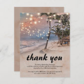 Strandbegrafenis Dank u Notitiekaartje (Voorkant / Achterkant)