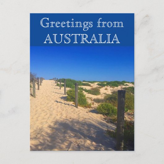 strandbegroetingen australië briefkaart (Voorkant)