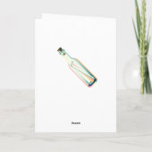 Strandbericht in fles kustlijn oceaanzand kaart (Achterkant)