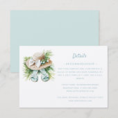 Strandbestemming bruiloft | Details RSVP-kaart RSVP Kaartje (Voorkant / Achterkant)