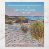 Strandbestemming Bruiloft Favor Wijn Etiketten (Enkel label)