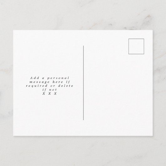 strandbestemming bruiloft met datumkaart aankondigingskaart (Achterkant)