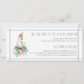 Strandbestemming bruiloft QR Code Boarding Pass Kaart (Achterkant)