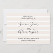 Strandbestemming bruiloft save the date (Voorkant)