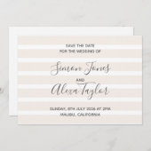 Strandbestemming bruiloft save the date (Voorkant / Achterkant)