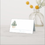 Strandbestemming bruiloft | Shell Christmas Tree Plaatskaartje<br><div class="desc">Deze prachtige strand thema place card is voorzien van waterverf ontwerp ideaal voor uw vakantie strand bruiloft. De afbeelding heeft kerstboom met shell ornamenten. De gebruikte kleuren zijn: leisteen,  blauw,  bosgroen,  ivoor en tan.</div>