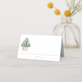 Strandbestemming bruiloft | Shell Christmas Tree Plaatskaartje