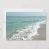 Strandbestemming bruiloft uitnodiging, Aqua Surf Kaart (Achterkant)