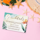 Strandbestemming Paspoort Kompas Monogram Detail Informatiekaartje