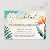 Strandbestemming Paspoort Kompas Monogram Detail Informatiekaartje (Voorkant)