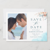 Strandbestemming Save the Date Kaart (Voorkant)