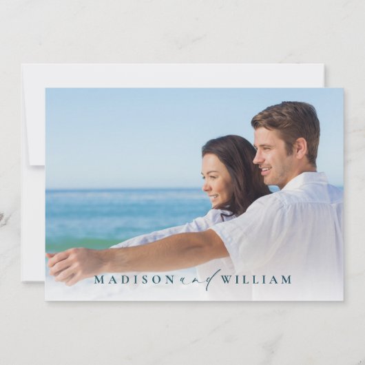 Strandbestemming Save the Date Kaart (Achterkant)