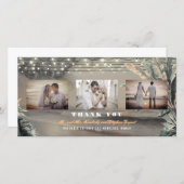 Strandbestemming Tropische bruiloft Dank u Bedankkaart (Voorkant / Achterkant)