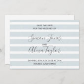 Strandbestemming trouwdag save the date (Voorkant / Achterkant)