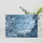 Strandbestemming trouwdatum aankondiging (Staand voorkant)