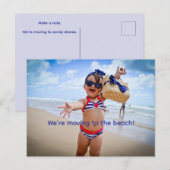 STRANDBEWONERS VERPLAATSEN BRIEFKAART (Voorkant / Achterkant)