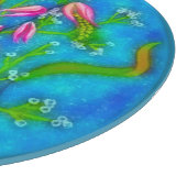 Strandbloemen Acryl Schilderen Snijplank (Hoek)