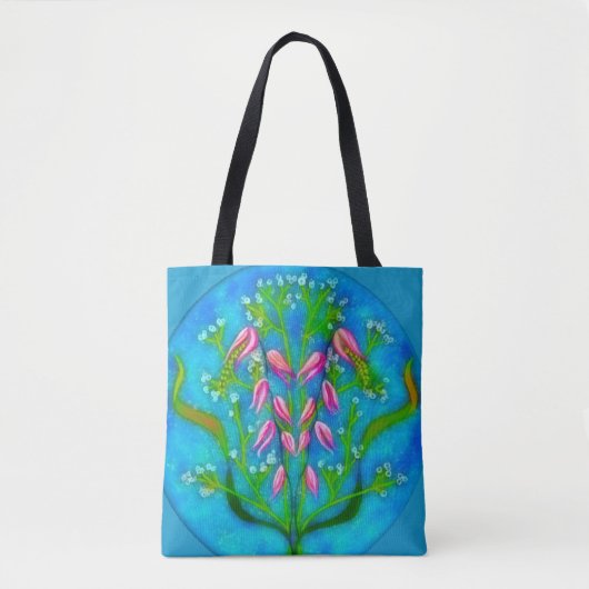 Strandbloemen Acryl Schilderen Tote Bag (Voorkant)