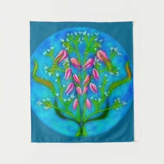 Strandbloemen Acryl Schilderen Wandkleed (Voorkant)