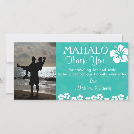 Strandbloemen Bedankt Fotokaart (Voorkant)