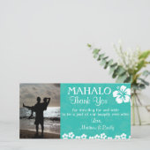 Strandbloemen Bedankt Fotokaart (Staand voorkant)