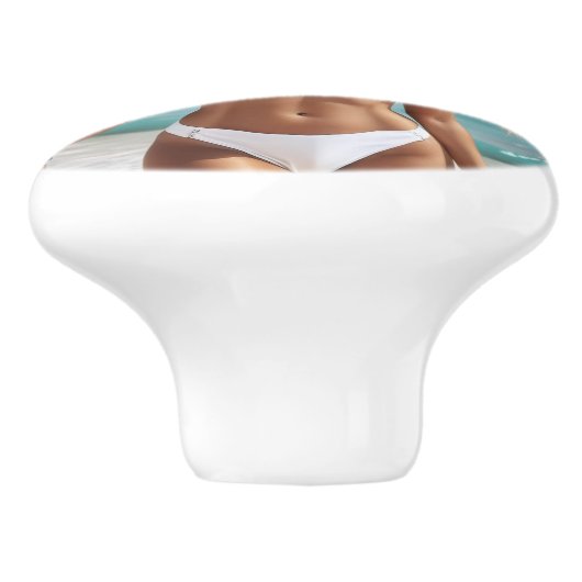 strandblondine keramische knop (Zijkant)