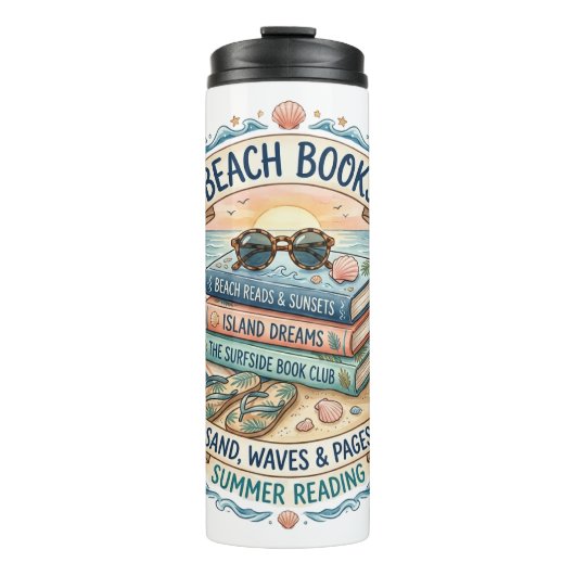 Strandboeken Zomerleesontwerp Thermosbeker (Voorkant)