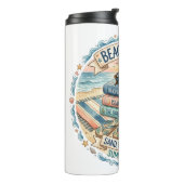 Strandboeken Zomerleesontwerp Thermosbeker (Gedraaid links)