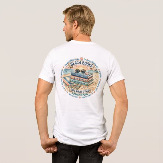 Strandboeken Zomerleesontwerp Tri-Blend Shirt (Achterkant volledig)