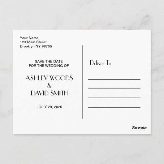 Strandboeket Bewaar de datum Briefkaart (Achterkant)