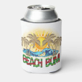 strandbom | Watermeloen, oceaangolven en tropische Blikjeskoeler (Blikje Achterkant)