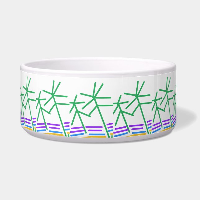 Strandbomen huisdier voerbakje (Voorkant)