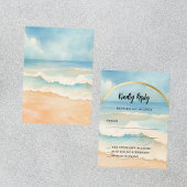 Strandboog bruiloft reactie RSVP Notitiekaartje