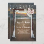 strandboog | Zee Sunset repetitie diner Kaart (Voorkant / Achterkant)