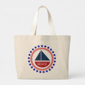 strandboot grote tote bag (Achterkant)