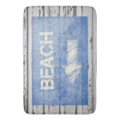 Strandbord op Verweerd Wit Hout Badmat (Voorkant Verticaal)