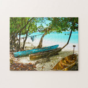 Strandboten Jamaica. Legpuzzel
