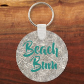 Strandbrawater op strandzand sleutelhanger (Voorkant)