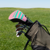 Strandbries Nostalgisch Over Strepen met Naam Golfheadcover (Insitu)