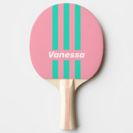 Strandbries Nostalgische Speldstrepen met Naam Tafeltennisbatje