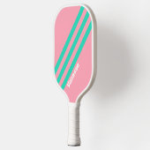 Strandbries Nostalgische Strepen met Naam Pickleball Paddle (Links)