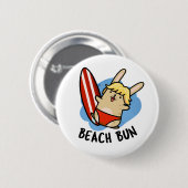 Strandbrood Grappige Konijn Pun Ronde Button 5,7 Cm (Voorkant /achterkant)