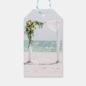 Strandbruiloft Arbor Bloemige Dankjewel Cadeaulabel (Achterkant)