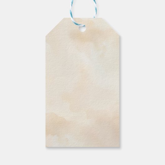 Strandbruiloft Bedankt Label met zandharten Cadeaulabel (Achterkant)