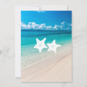 strandbruiloft bestemming tropische zeester kaart (Achterkant)